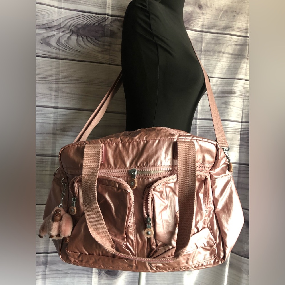 Authentic Kipling Metallic Pink Bag. New Without Tag.